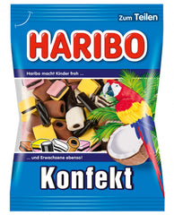 Haribo Konfekt Liquorice soft gummy candies package, ideal for gifting or sharing at gatherings