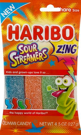 Haribo Sour Streamers 36oz pack showcasing tangy chewy candy for bold snacking