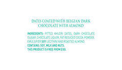 Harison double-coated chocolate dates, an elegant addition to dessert platters.