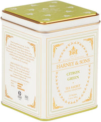Harney & Sons Citron Green Tea tin, subtle citrus flavor ideal for gentle green tea introduction