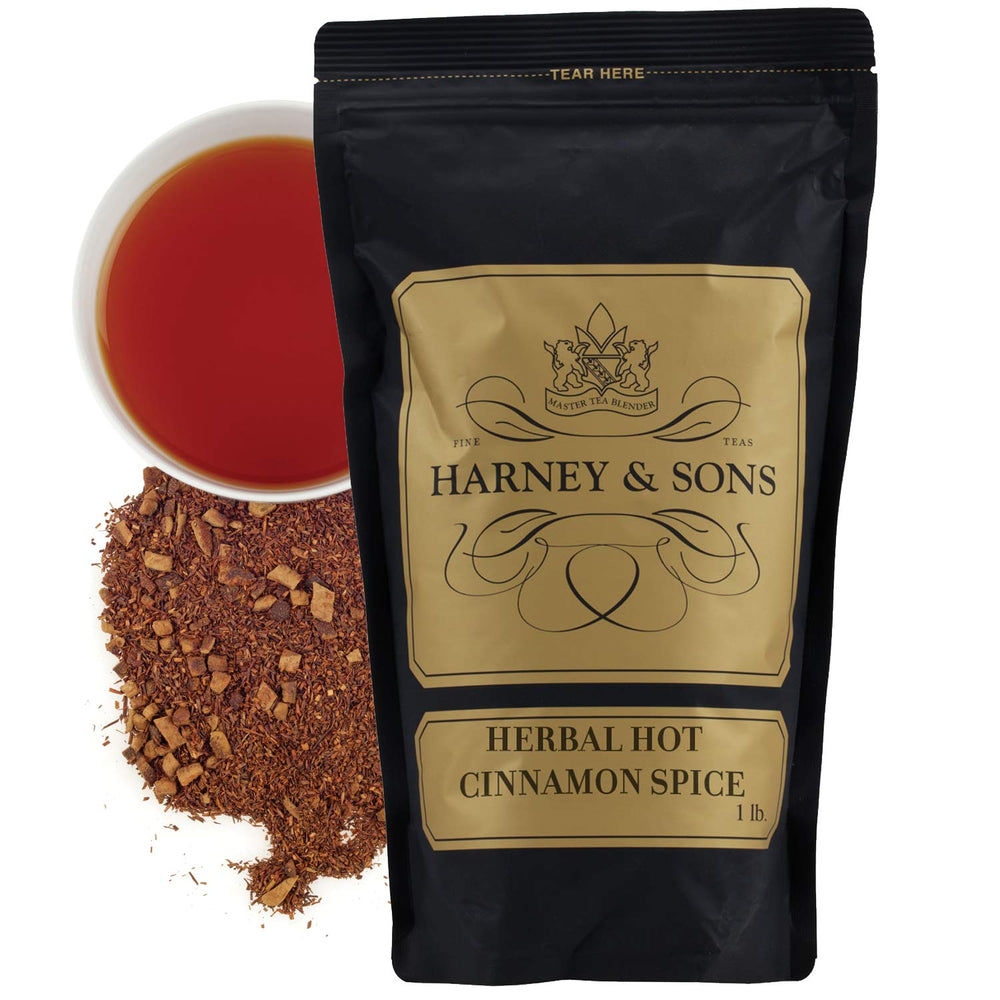 Harney & Sons Herbal Hot Cinnamon Spice loose-leaf tea aroma warms cozy moments