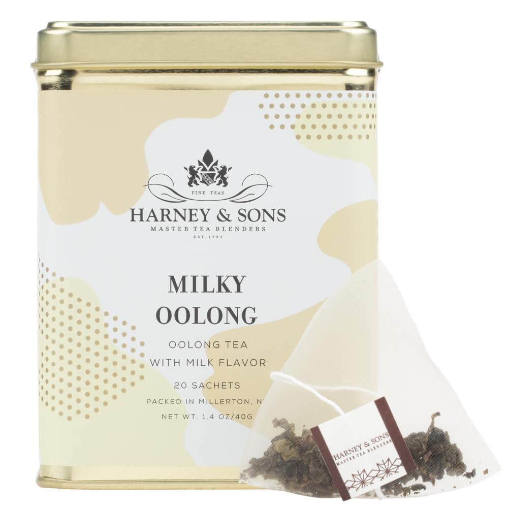 Harney & Sons Milky Oolong tea tin shown for home rituals and premium packaging