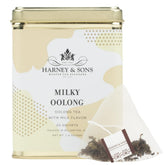 Harney & Sons Milky Oolong tea tin shown for home rituals and premium packaging