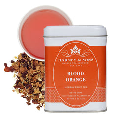 Harney & Sons Blood Orange Fruit Tea loose leaf blend with dried fruits