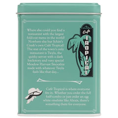 Harney & Sons Cafe Tropical Green Tea brewed cup showcasing bright amber color and tropical notes.