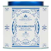 Harney & Sons Celebration tea tin with 30 sachets for festive gatherings