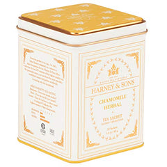 Harney & Sons Chamomile sachet brewed into a smooth 12 oz cup.