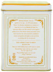 Harney & Sons Darjeeling sachet closeup shows blended leaves.