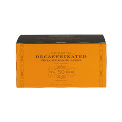 Harney & Sons decaf black tea tea bags close-up, convenient caffeine-free daily cup.