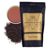 Harney & Sons Decaf Paris tea loose-leaf in a tin for a quiet evening ritual.