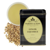 Harney and Sons Ginger Liquorice loose-leaf tea brew aroma suggests warm spice.