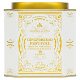 Harney & Sons Gingerbread Tea tin — festive spice blend for holiday sipping.