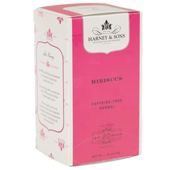 Harney & Sons Hibiscus Tea box—vibrant, caffeine-free infusion perfect hot or iced.