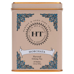 Harney & Sons Horchata tea sachets tin ready for brewing and storage