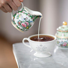 Harney & Sons Irish Breakfast Tea brewing image captures rich color and inviting aroma when steeping.