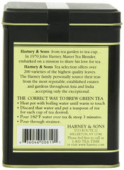 Harney & Sons Japanese Sencha brew in cup reveals spinachy notes
