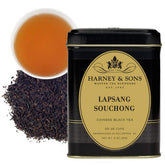 Harney & Sons Lapsang Souchong loose tea leaves with smoky pine notes for bold steeping.