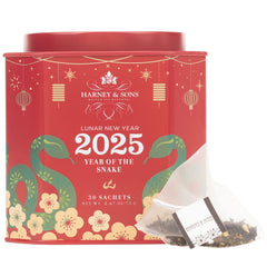 Harney & Sons Lunar New Year 2025 tea tin showcases a festive design, ideal gift for celebrations.