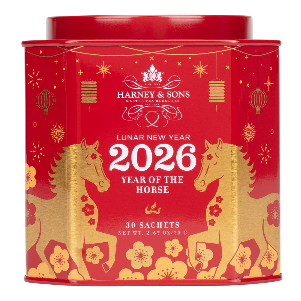 Harney & Sons Lunar New Year 2026 tea tin with 30 sachets for gifting
