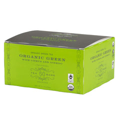 Harney & Sons Organic Green Tea with Citrus & Ginkgo tea bags offer bright flavor and refreshing aroma.