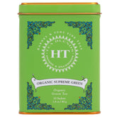 Harney & Sons Organic Supreme Green tin with 20 sachets for quick daily brews.