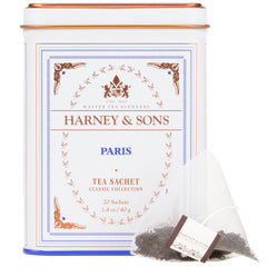 Paris Tea tin on display, an elegant gift option