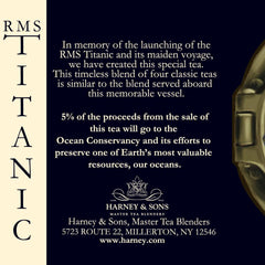 RMS Titanic tea sachets arranged for easy, elegant daily tea ritual