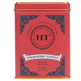 Harney & Sons Strawberry Vanilla tea sachet packaging showcasing premium full-leaf blend