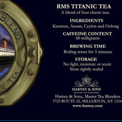 Harney and Sons Titanic blend highlights Keemun and Formosa Oolong flavors