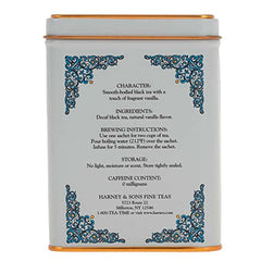 Harney & Sons Vanilla Comoro brew cup highlighting rich vanilla notes.