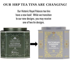 Packaging closeup of Victorian London Fog sachets for quick brew.
