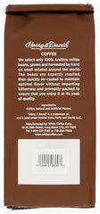 Harry & David Vanilla Creme Brulee ground coffee closeup reveals rich, aromatic beans.