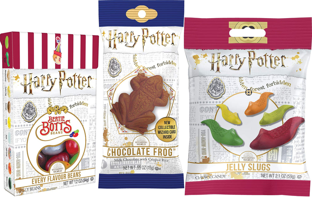 Harry Potter jelly gummy slugs in bright colors for magical snacking