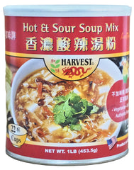 Harvest 2000 Hot and Sour Soup can front view showing a fat-free option