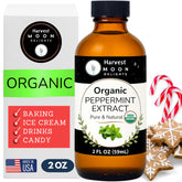 Harvest Moon Delights peppermint extract bottle pour for precise baking flavor