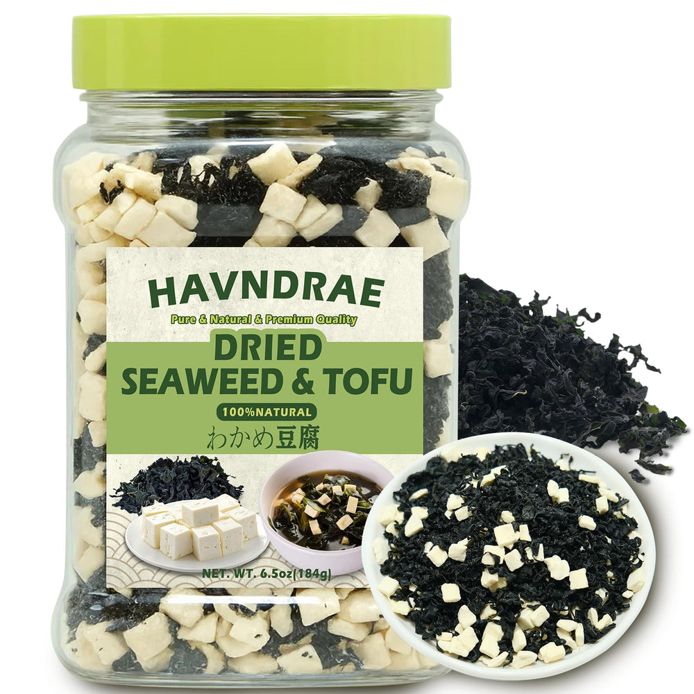 HAVNDRAE wakame-tofu mix in can seal, convenient and ready for quick meals.