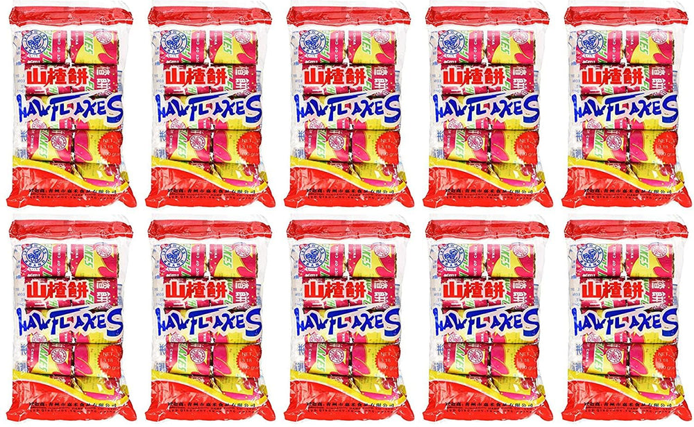 Haw Flakes pack of 10 90g discs for sharing and snacking