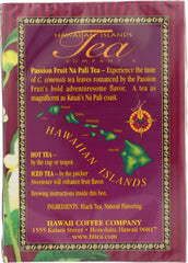 Hawaiian Islands Tea Company Passionfruit Na Pali Tea steeping showcases island flavors in cups.