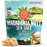 Hawaiian Macadamia Nut Company dry roasted macadamias with sea salt in a resealable bag