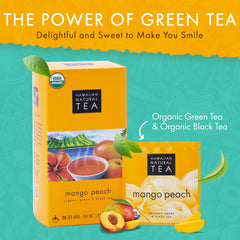 Hawaiian Natural Tea mango peach aroma enhances tropical tea experience.