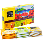 Hawaiian Natural T·E·A tropical fruit sampler front view with gift-ready packaging.