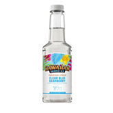 Hawaiian Shaved Ice Clear Blue Raspberry Syrup bottle ready for fluffy snow cones.