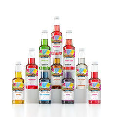 Hawaiian Shaved Ice pina colada syrup bottle pouring tropical flavor for cones