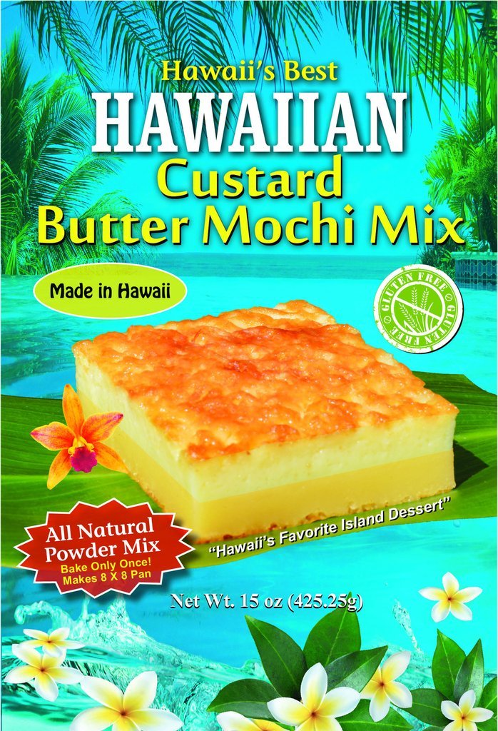 Hawaii's Best Custard Butter Mochi Mix box ready-to-make dessert for a quick, creamy treat