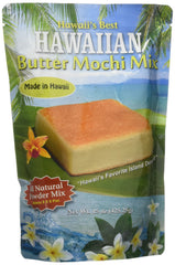 Hawaii's Best Hawaiian Butter Mochi Mix 15oz bag close-up, ideal for quick desserts.