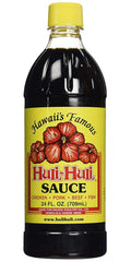 Hawaii's Famous Huli-Huli Sauce bottle ready for grilling and marinating chicken.