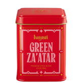 Hayati Za’atar tin front view highlighting premium spice blend for everyday meals.