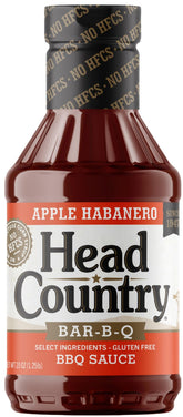 Head Country Apple Habanero BBQ Sauce bottle pour for quick glaze on grilled chicken