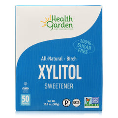Health Garden Birch Xylitol packets for convenient cup-for-cup sweetness in coffee and tea