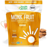 Health Garden Monk Fruit Sweetener 76 oz bag for keto-friendly baking.